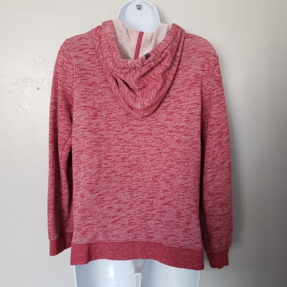 Volcom Women's Small Heather Red Jacket Full Zip Hooded Skater Casual - Picture 4 of 8